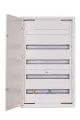 ROZDZIELNICA MODUŁOWA NATYNKOWA 120 MODUŁÓW IP30 550X905X132 BIAŁA Z ZAMKIEM NRPSM 120 5X24 Z (2) przód otwarte drzwi