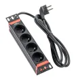 Listwa zasilająca do szafy rack 10 4 gniazda 2,8m 10-LZ4G-3M Sabaj cały zestaw