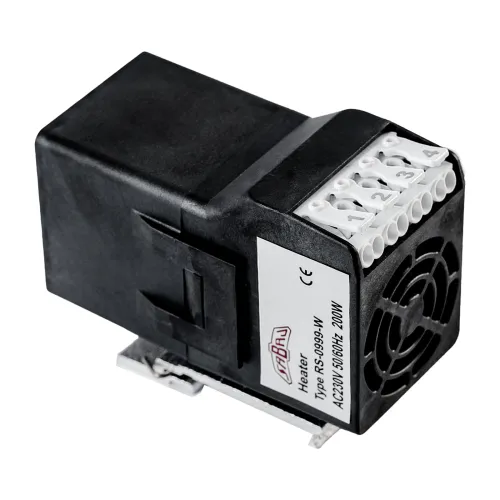 Grzałka do szafy sterowniczej z Wentylatorem 200W IP20 230V 94x70mm RS-0999-W