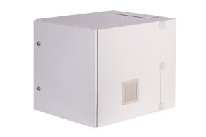 Szafa wisząca rack 19″ dwuczęśćiowa 12U 600x600 IP54 Ściany boczne pełne Drzwi pełne Wewnętrzna RAL 7035 szara SWKD19-12U-60-DP-W