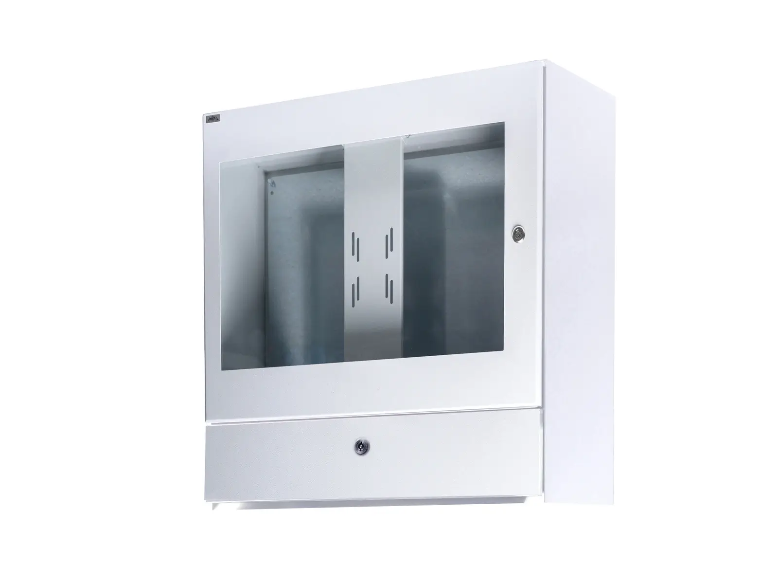 Obudowa przemysłowa na komputer i monitor, klawiaturę i mysz drzwi z szybą